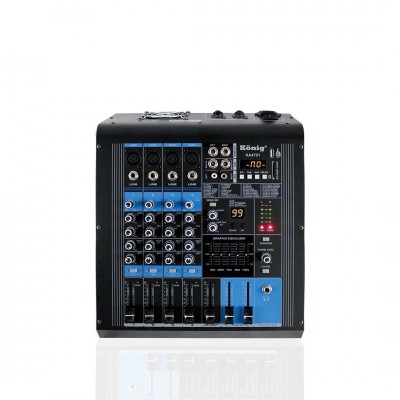 König KA-4701 4 Kanal Power Mikser 2x350 Watt Usb