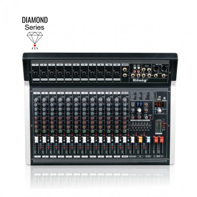 König K12 P700 FX Diamond 13 Kanal Power Mikser 2x300 Watt Efektli Usb