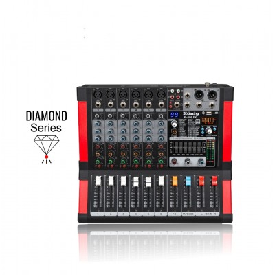 König K-606Fx Diamond 6 Kanal Mikser Efektli Usbli