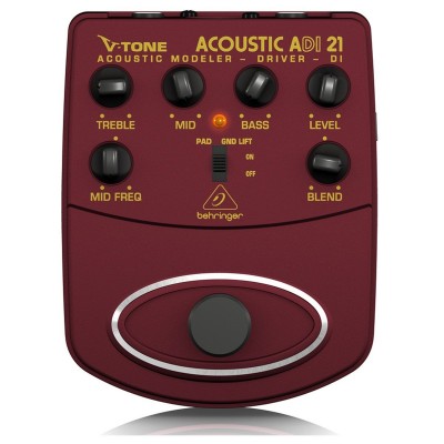 Behringer ADI21 V-Tone Profesyonel Akustik Gitar İçin Pedallı Preamfi DI-BOX