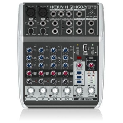 Behringer QX602MP3 6 Kanal Mikser Efektli Usbli (Oz)
