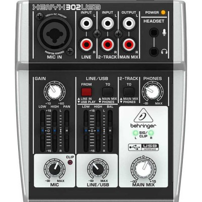 Behringer Xenyx 302USB 2 Kanal Mikser Usbli (Oz)