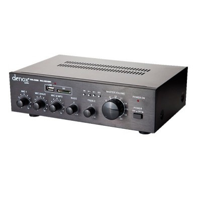 DENOX  PA-035 4 Kanal Mikser Amplifikatör 35 Watt/100V